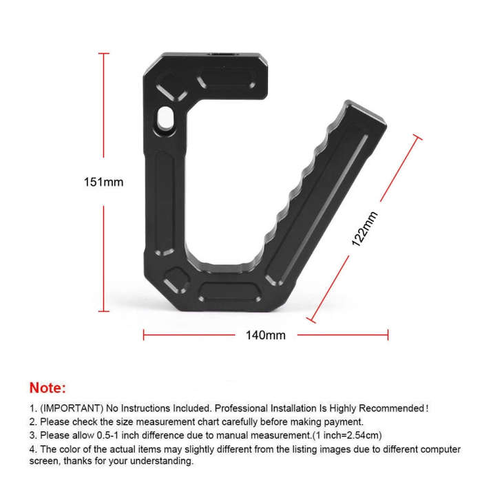 For Jeep Wrangler JK 2007-2018 Car Modification Aluminum Interior Handle(Silver)