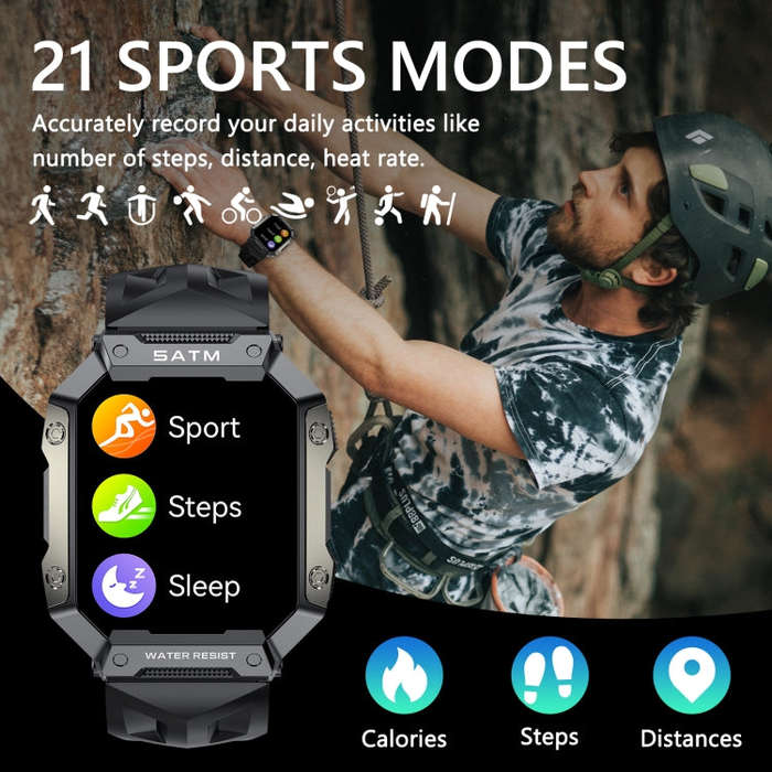 PG333 1.91 inch Waterproof Smart Sports Watch Support Heart Rate Monitoring / Blood Pressure Moni...