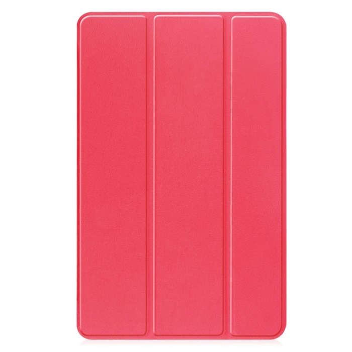 For Huawei Matepad SE 10.4 Custer Pure Color 3-Fold Holder Leather Tablet Case(Red)