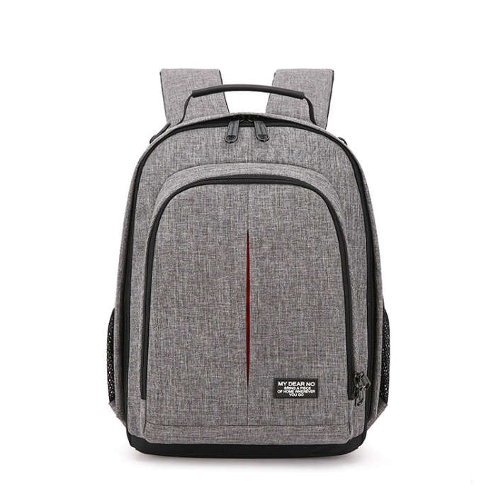 Small Waterproof Camera Backpack Shoulders SLR Camera Bag(Grey)
