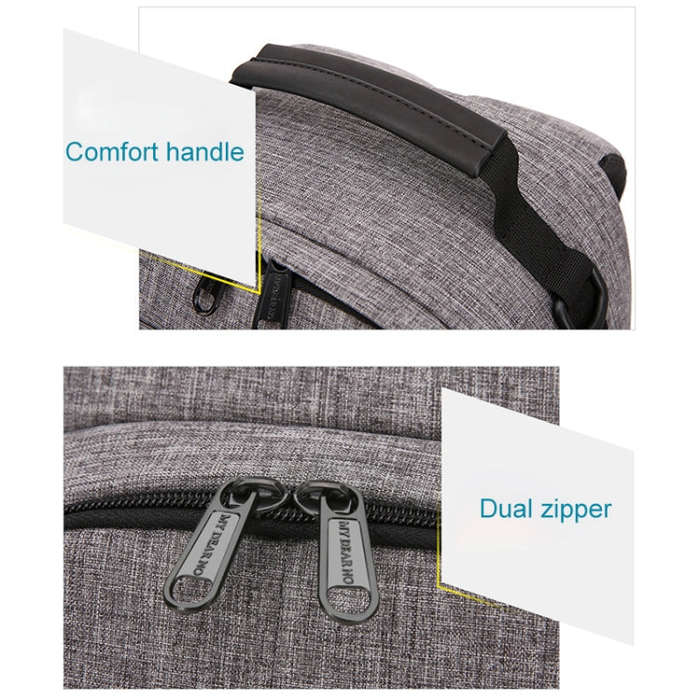 Small Waterproof Camera Backpack Shoulders SLR Camera Bag(Grey)