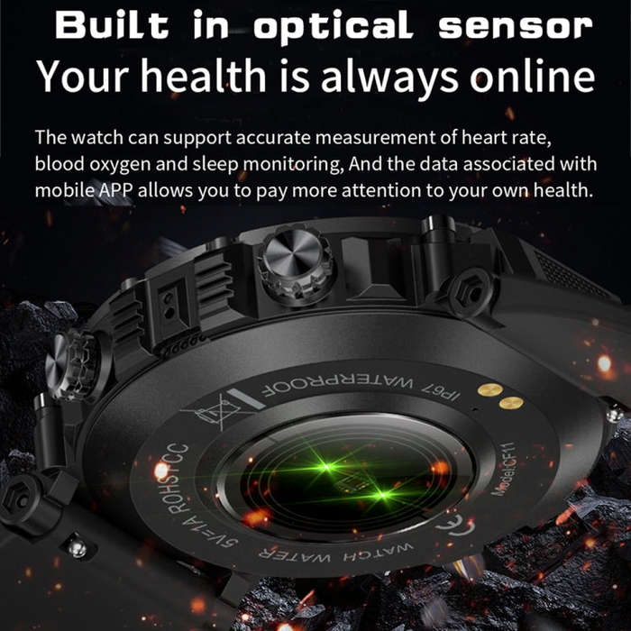 CF11 1.39 inch Waterproof Smart Sports Wristband Support Heart Rate Monitoring / Blood Pressure M...