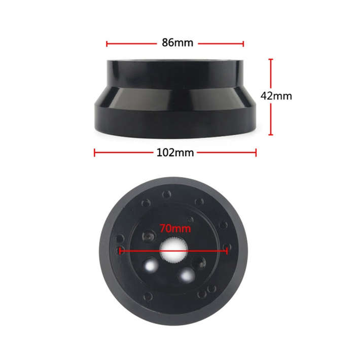 For Chevrolet 5 & 6 Hole Steering Wheel Polished Hub Adapter, Style:Type A