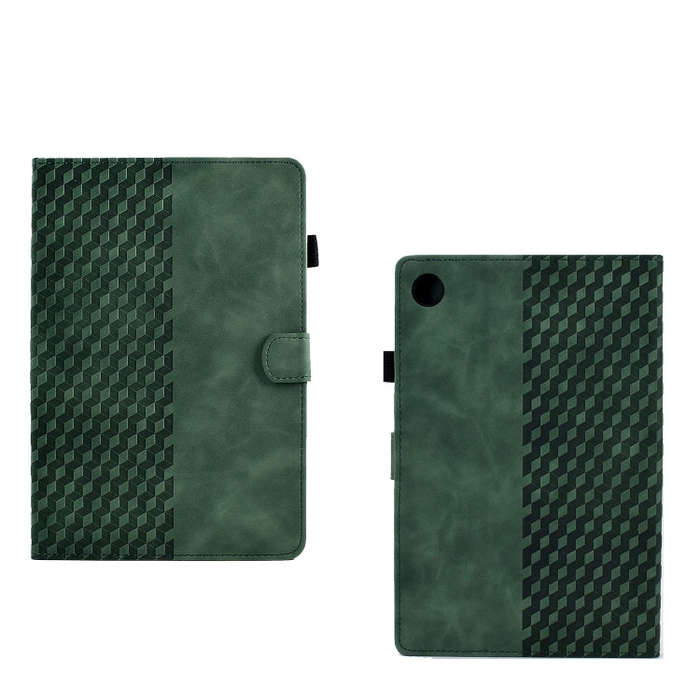 For Huawei MatePad T10 / T10S / Honor Tablet 6 Rhombus Embossed Leather Tablet Case(Green)