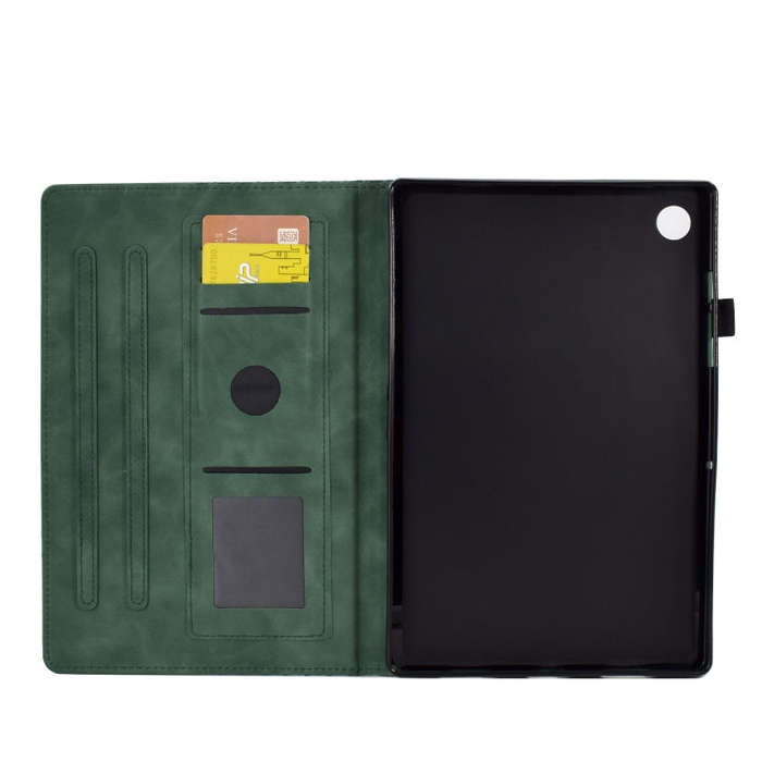 For Huawei MatePad T10 / T10S / Honor Tablet 6 Rhombus Embossed Leather Tablet Case(Green)
