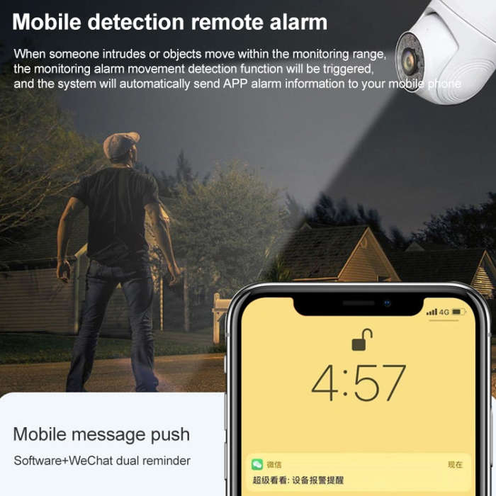 YT53 3MP Indoor HD Surveillance Wireless PTZ Camera, Specification:AU Plug