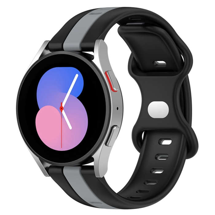 For Coros Apex 46mm/Apex Pro / Ticwatch Pro 3 22mm Butterfly Buckle Two-Color Silicone Watch Band...