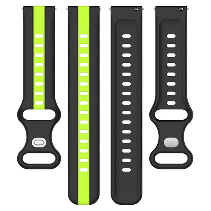 For Coros Apex 46mm/Apex Pro / Ticwatch Pro 3 22mm Butterfly Buckle Two-Color Silicone Watch Band...