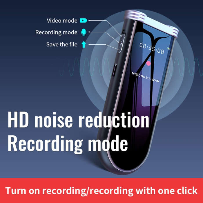 JNN V20 1080P HD Video Motion Detection Recorder, Capacity:256G(Silver Black)