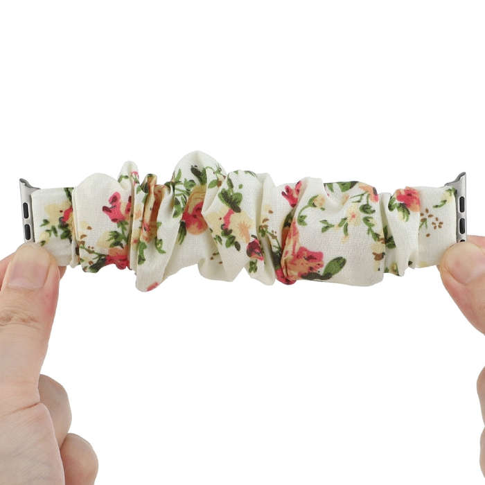 For Apple Watch Series 9&8&7 41mm / SE 3&SE 2&6&SE&5&4 40mm / 3&2&1 38mm Cloth + Stainless Steel ...