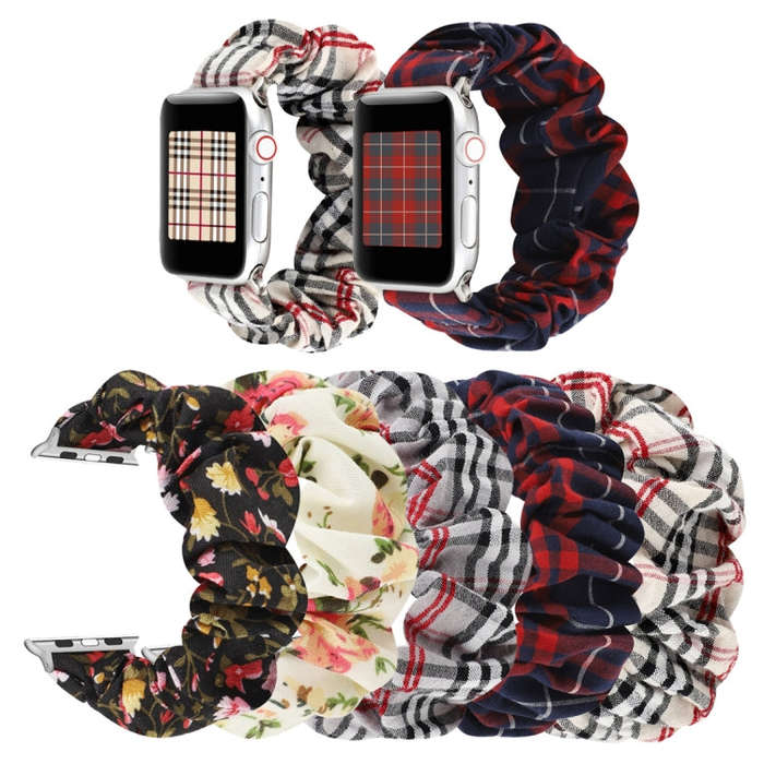 For Apple Watch Series 9&8&7 41mm / SE 3&SE 2&6&SE&5&4 40mm / 3&2&1 38mm Cloth + Stainless Steel ...