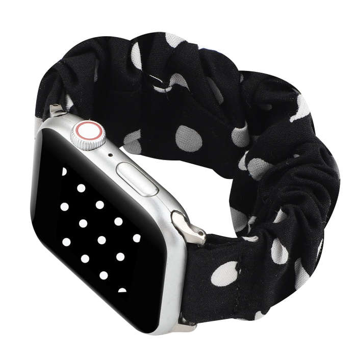 For Apple Watch Series 9&8&7 41mm / SE 3&SE 2&6&SE&5&4 40mm / 3&2&1 38mm Cloth + Stainless Steel ...