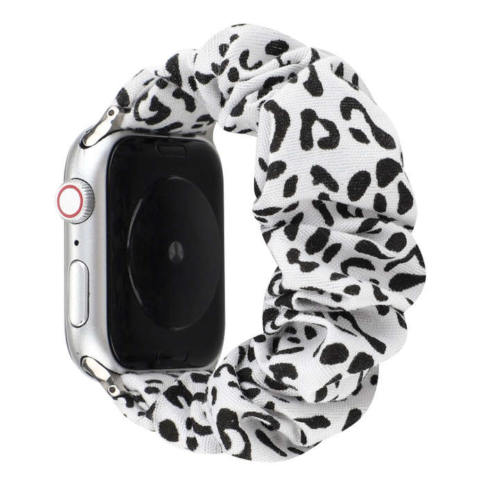 For Apple Watch Series 7 45mm / 6 & SE & 5 & 4 44mm / 3 & 2 & 1 42mm Cloth + Stainless Steel Hair...