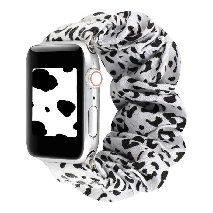 For Apple Watch Series 7 45mm / 6 & SE & 5 & 4 44mm / 3 & 2 & 1 42mm Cloth + Stainless Steel Hair...