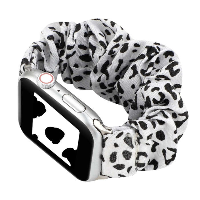 For Apple Watch Series 7 45mm / 6 & SE & 5 & 4 44mm / 3 & 2 & 1 42mm Cloth + Stainless Steel Hair...