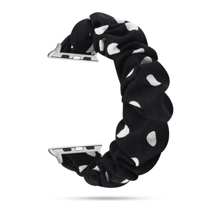 For Apple Watch Series 7 45mm / 6 & SE & 5 & 4 44mm / 3 & 2 & 1 42mm Cloth + Stainless Steel Hair...