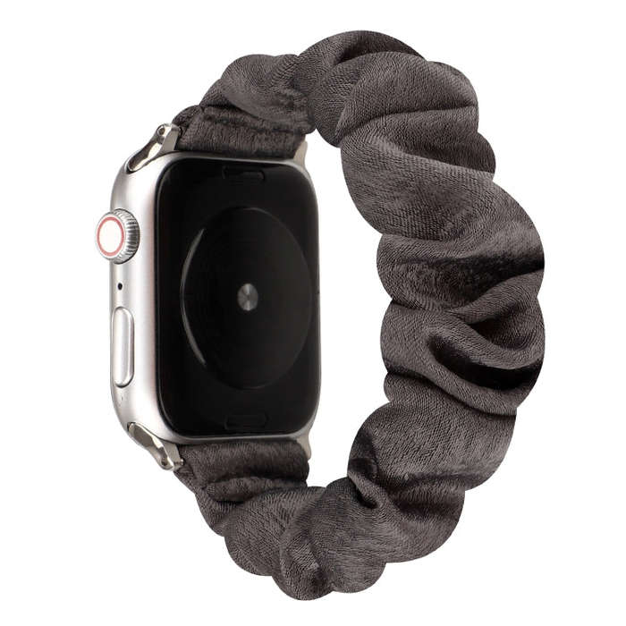 For Apple Watch Series 7 41mm / 6 & SE & 5 & 4 40mm / 3 & 2 & 1 38mm Cloth + Stainless Steel Hair...