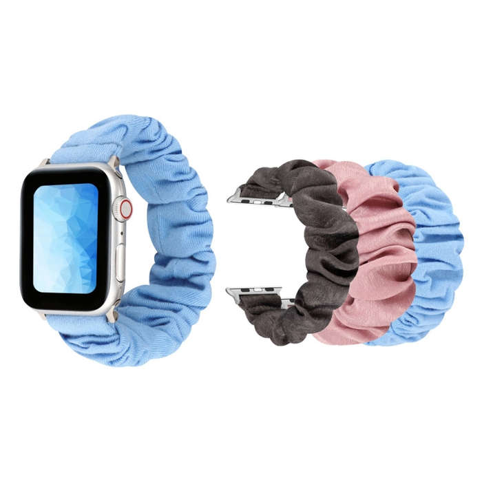 For Apple Watch Series 9&8&7 41mm / SE 3&SE 2&6&SE&5&4 40mm / 3&2&1 38mm Cloth + Stainless Steel ...
