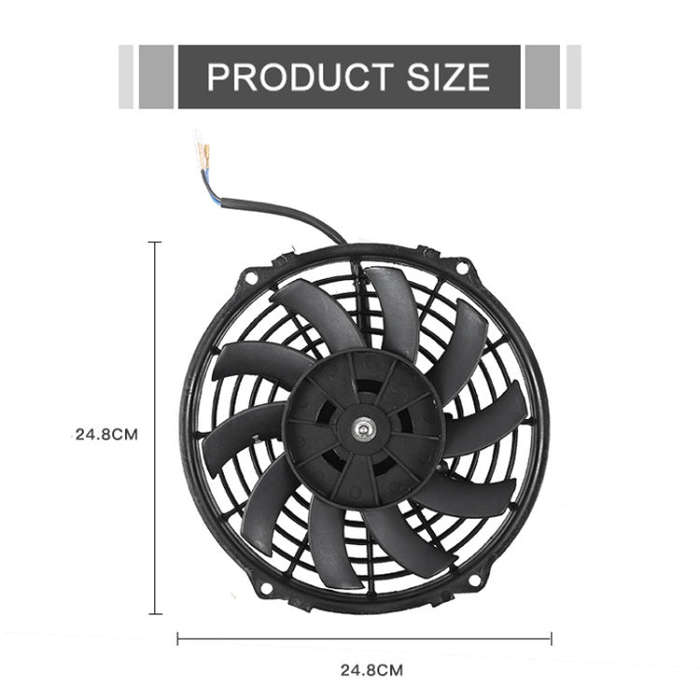 9 inch 12V 80W Car Powerful Transmission Oil Cooling Fan with Mounting Accessorie