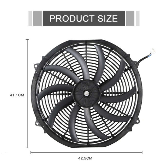 16 inch 12V 80W Car Powerful Transmission Oil Cooling Fan with Mounting Accessorie