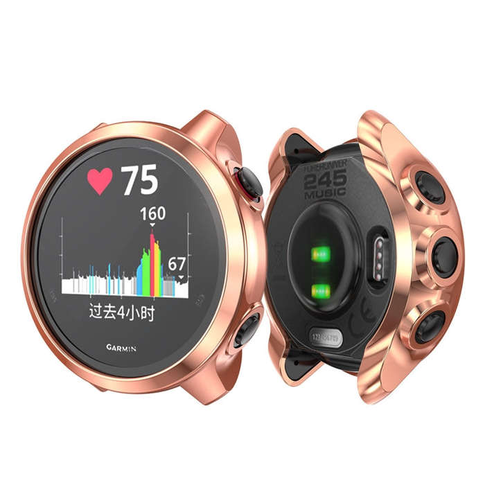 For Garmin Forerunner 245 TPU Electroplated Watch Case(Rose Gold)