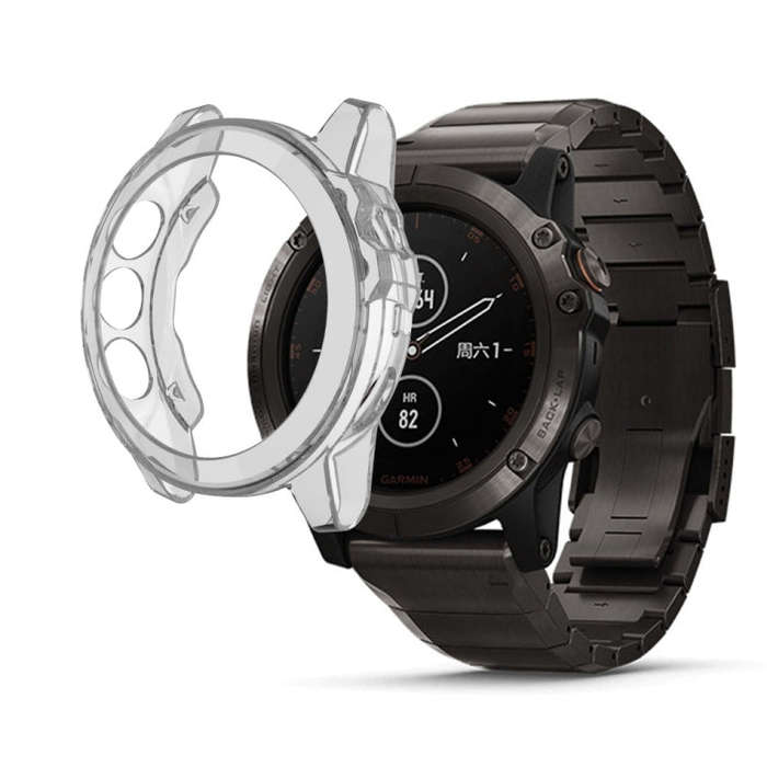 For Garmin Fenix 5X TPU Translucent Watch Case(Transparent)