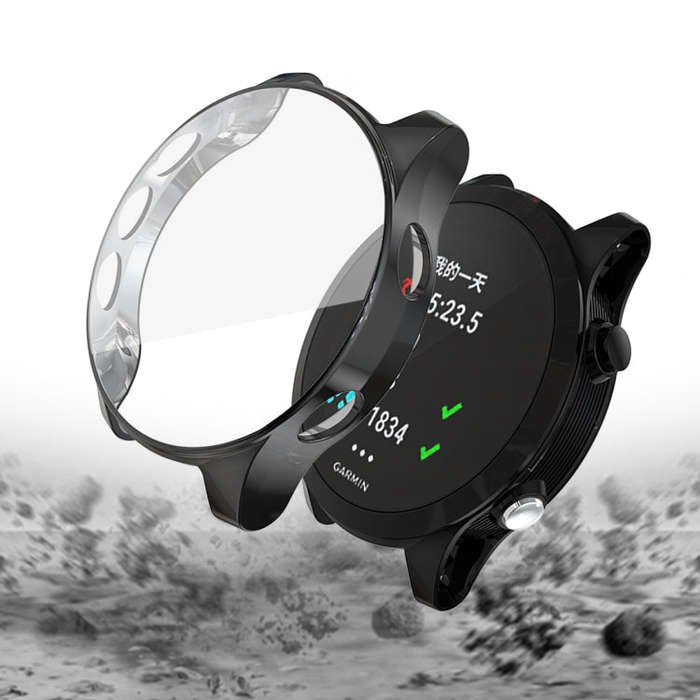 For Garmin Forerunner 935 TPU Electroplated Watch Case(Black)