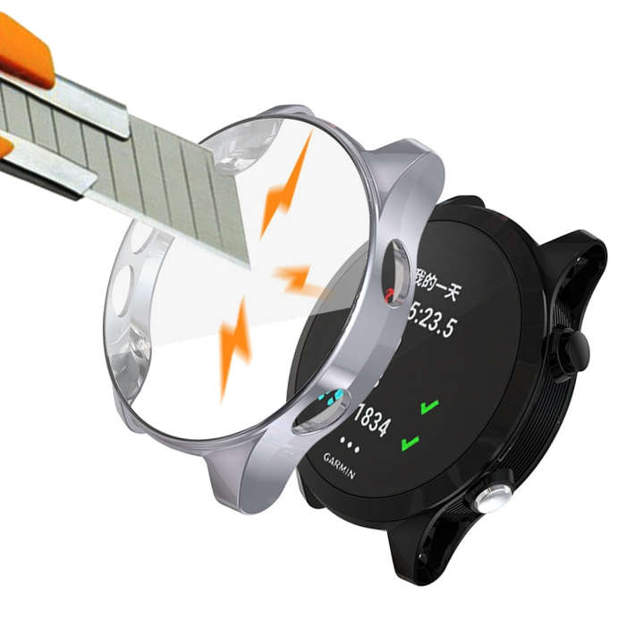 For Garmin Forerunner 935 TPU Electroplated Watch Case(Gun Color)