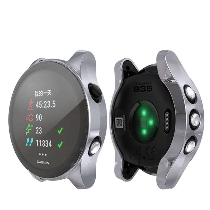 For Garmin Forerunner 935 TPU Electroplated Watch Case(Gun Color)