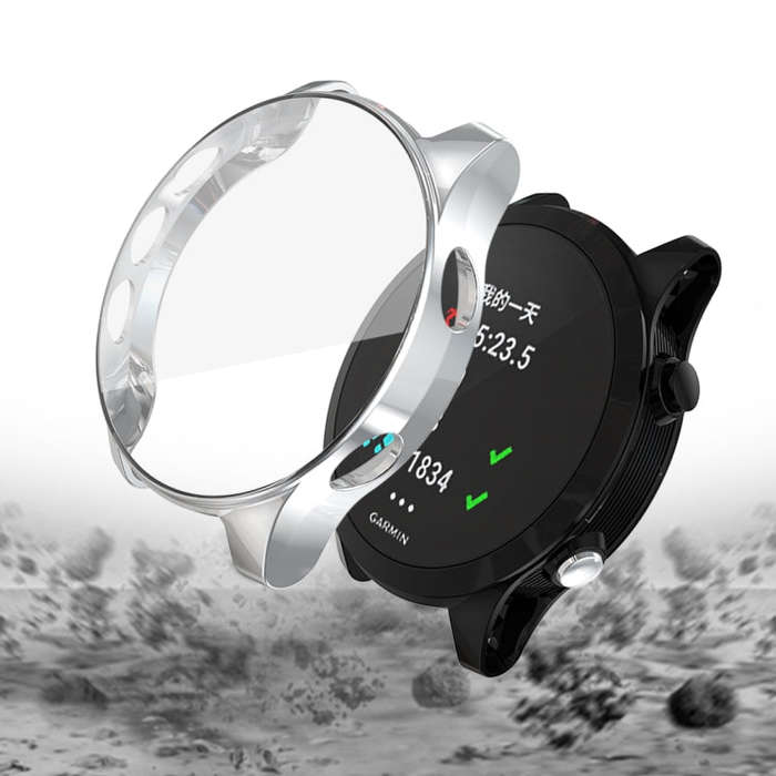 For Garmin Forerunner 935 TPU Electroplated Watch Case(Silver)
