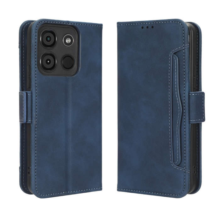 For Itel A60 Skin Feel Calf Texture Card Slots Leather Phone Case(Blue)