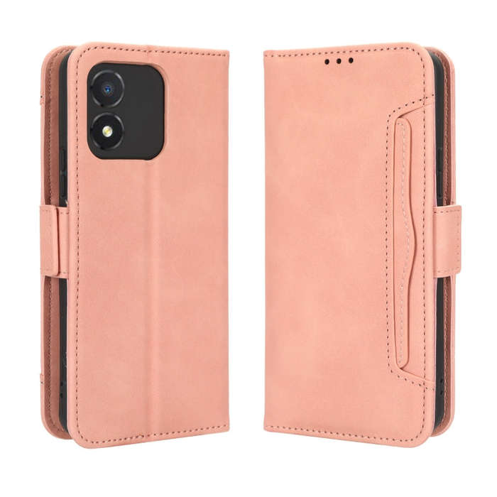 For Honor X5 Skin Feel Calf Texture Card Slots Leather Phone Case(Pink)