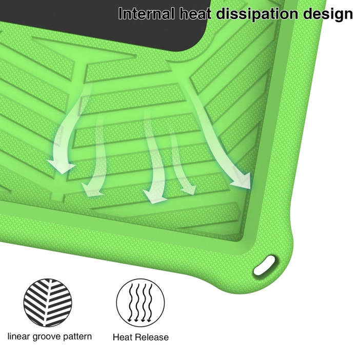 For Huawei MatePad T 10s Spider King Silicone Protective Tablet Case(Green)