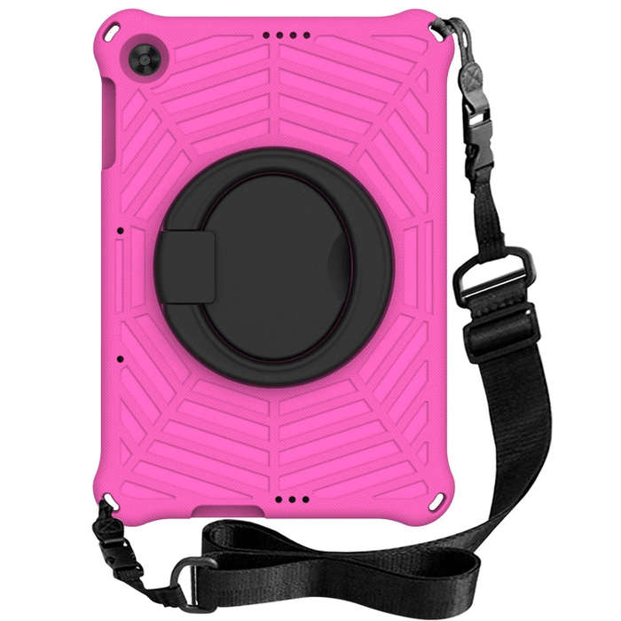 For Huawei MatePad T 10s Spider King Silicone Protective Tablet Case(Rose Red)