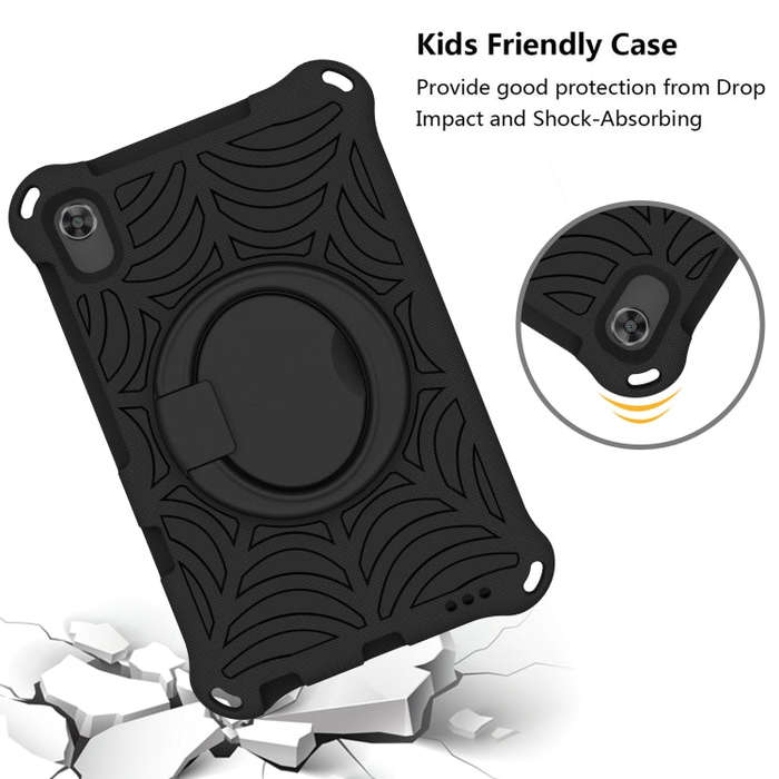For Huawei MatePad T8 Spider King Silicone Protective Tablet Case(Black)