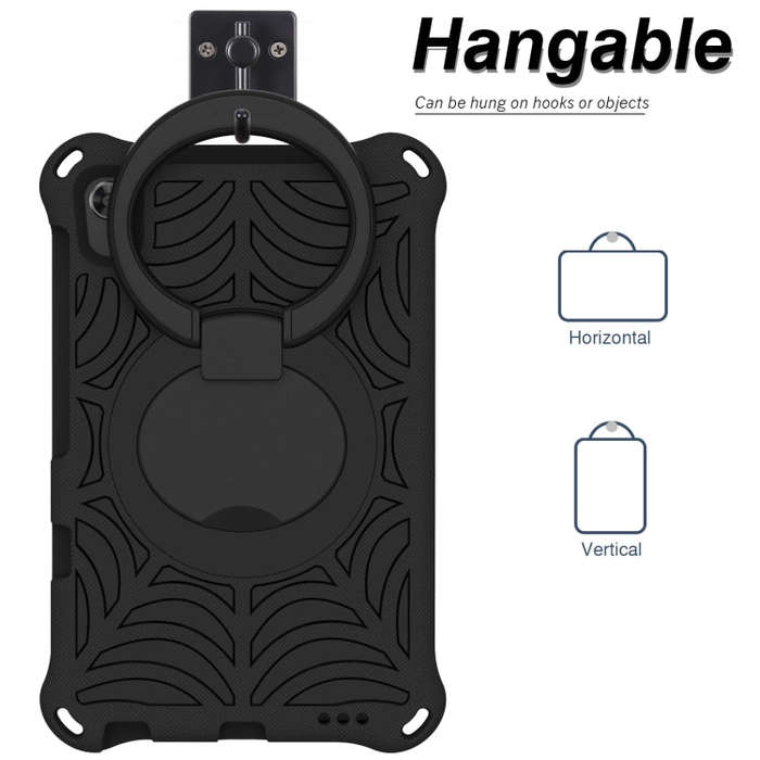For Huawei MatePad T8 Spider King Silicone Protective Tablet Case(Black)