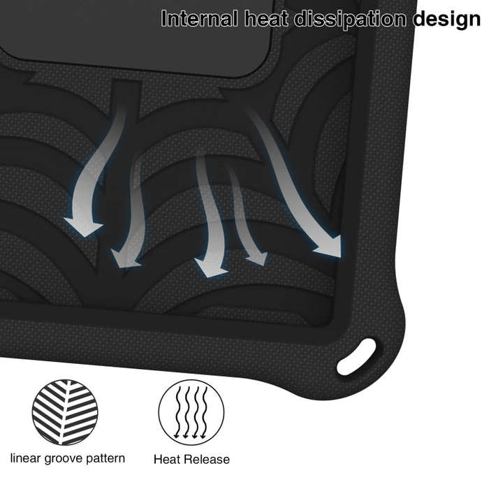 For Huawei MatePad T8 Spider King Silicone Protective Tablet Case(Black)