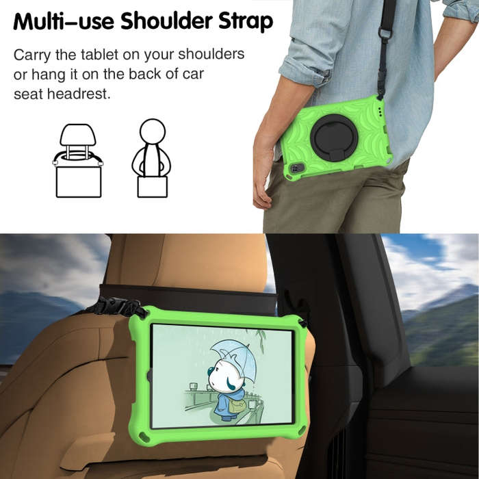 For Huawei MatePad T8 Spider King Silicone Protective Tablet Case(Green)
