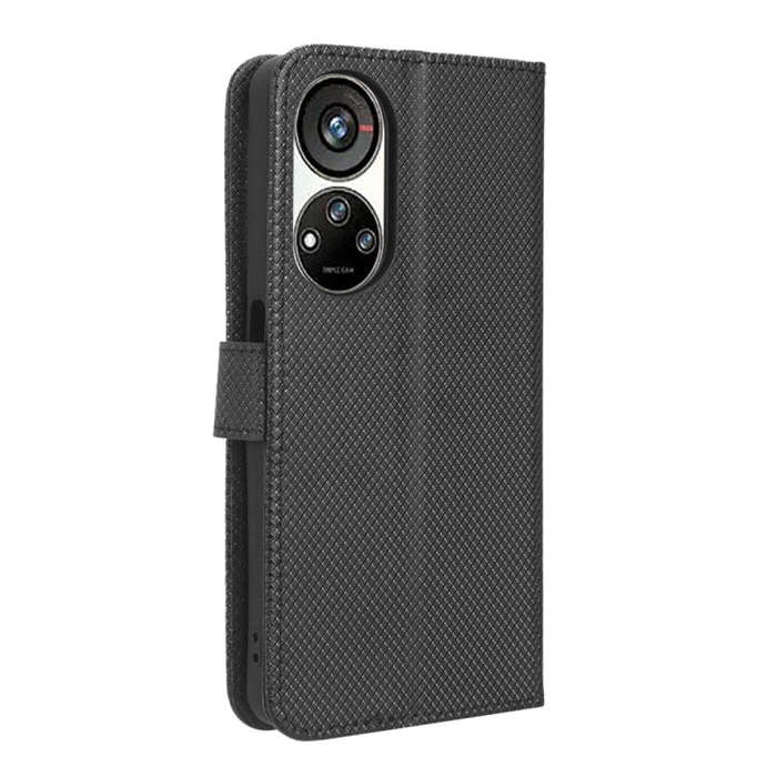 For ZTE Blade V40s Diamond Texture Leather Phone Case(Black)