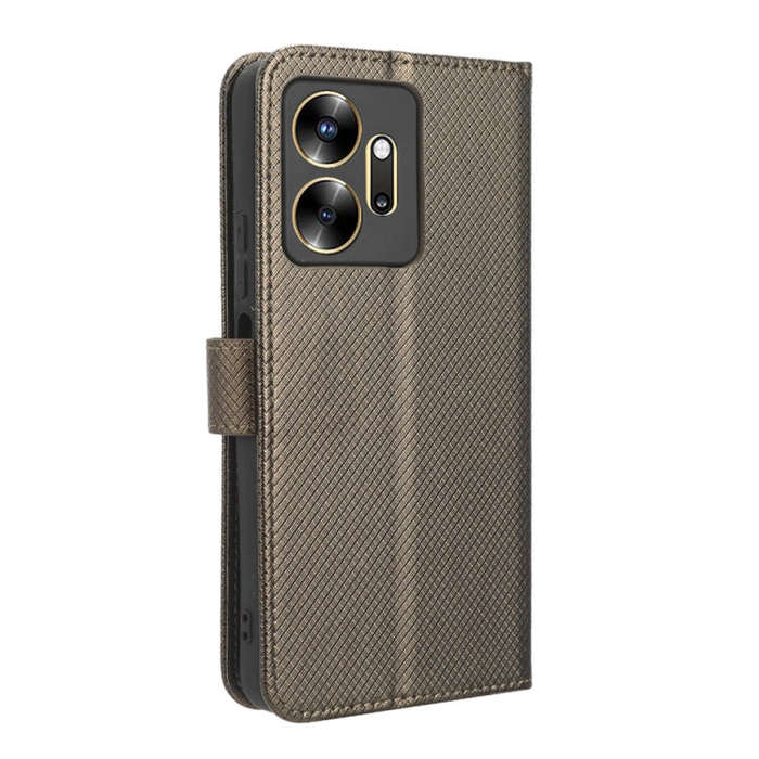 For Infinix Zero 20 X6821 Diamond Texture Leather Phone Case(Brown)