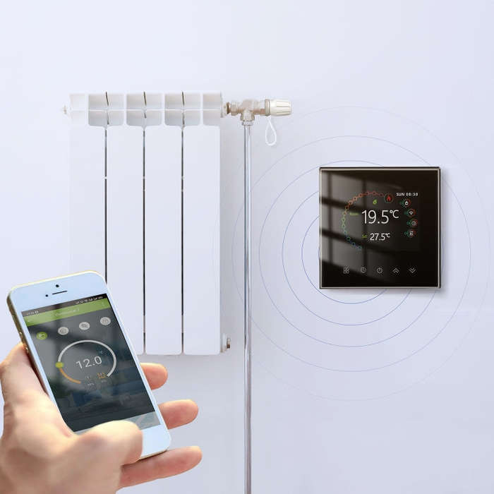 BHT-2002GALM 220V Smart Home Heating Thermostat Water Heating WiFi Thermostat(Black)