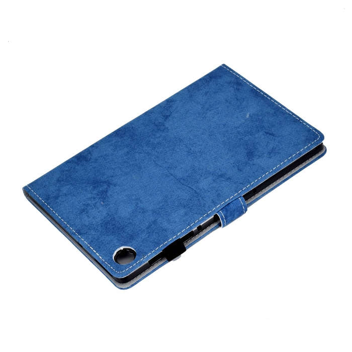 For Huawei MatePad SE Marble Style Cloth Texture PU Tablet Protective Case(Blue)