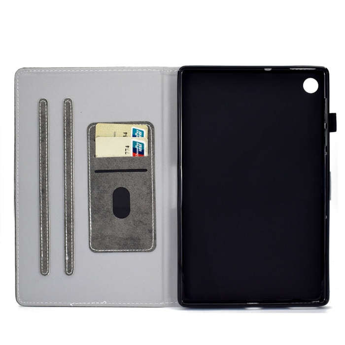 For Huawei MatePad SE Marble Style Cloth Texture PU Tablet Protective Case(Grey)
