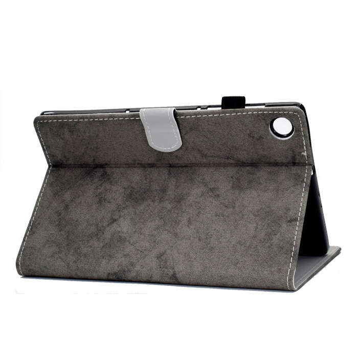 For Huawei MatePad SE Marble Style Cloth Texture PU Tablet Protective Case(Grey)