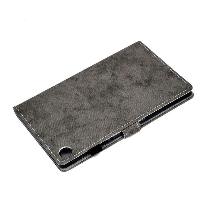 For Huawei MatePad SE Marble Style Cloth Texture PU Tablet Protective Case(Grey)