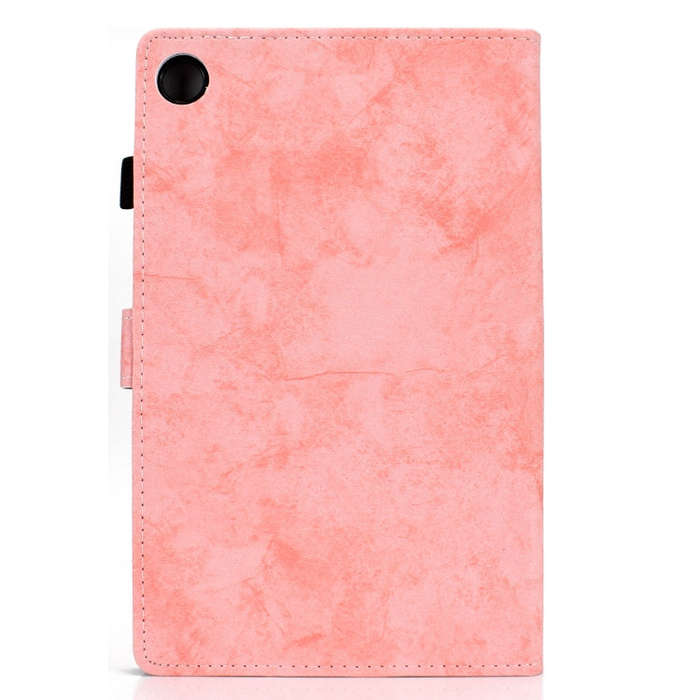 For Huawei MatePad SE Marble Style Cloth Texture PU Tablet Protective Case(Pink)
