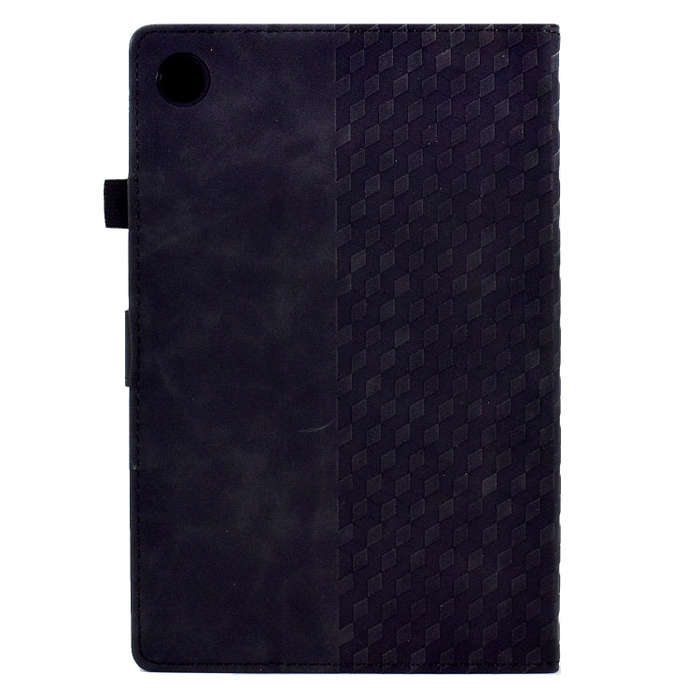 For Huawei MatePad SE Rhombus Embossed Leather Tablet Case(Black)
