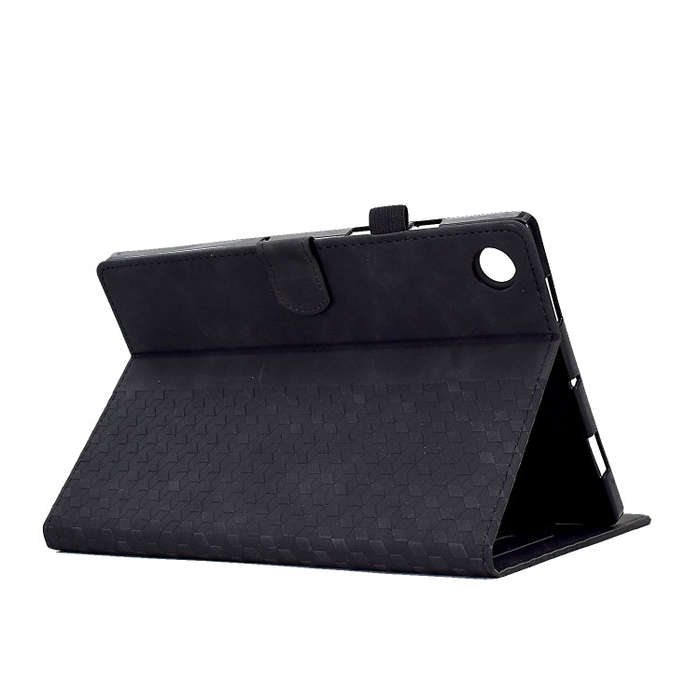 For Huawei MatePad SE Rhombus Embossed Leather Tablet Case(Black)