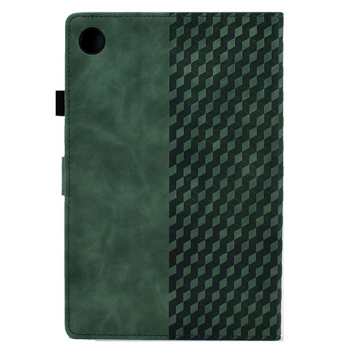 For Huawei MatePad SE Rhombus Embossed Leather Tablet Case(Green)