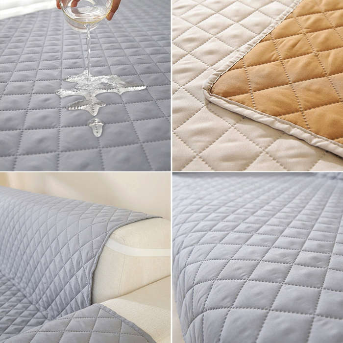Double-sided Waterproof Pet Cushion Diamond Pattern Sofa Cover, Size:55x196cm(Light Coffee)